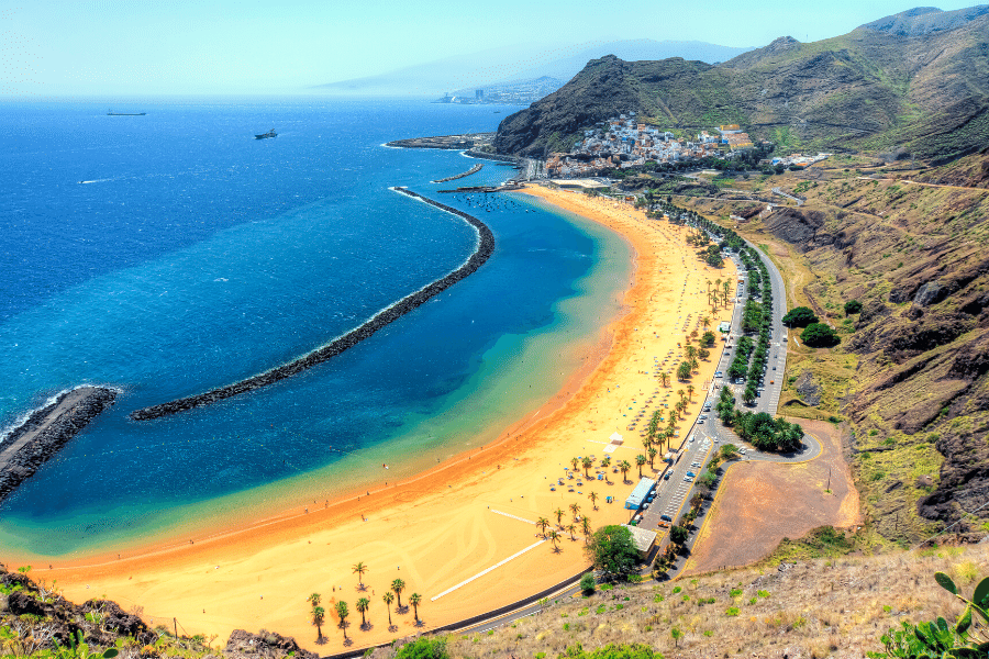 view of Teresitas Beach near Santa Cruz Tenerife